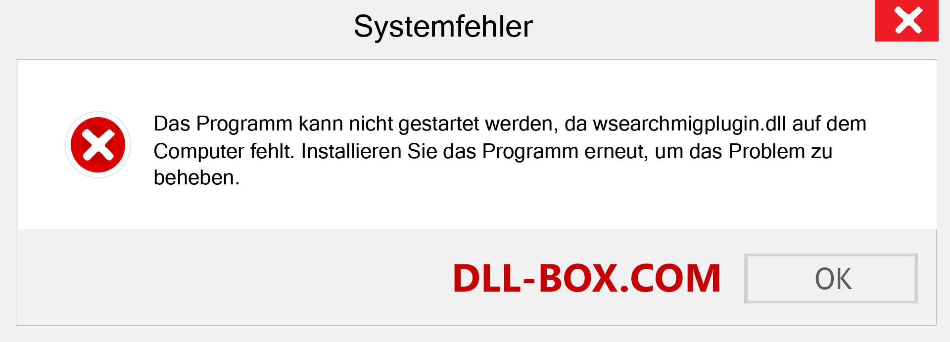 wsearchmigplugin.dll-Datei fehlt?. Download für Windows 7, 8, 10 - Fix wsearchmigplugin dll Missing Error unter Windows, Fotos, Bildern