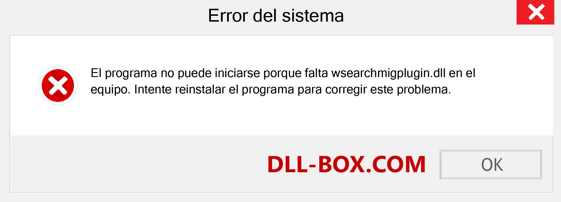 ¿Falta el archivo wsearchmigplugin.dll ?. Descargar para Windows 7, 8, 10 - Corregir wsearchmigplugin dll Missing Error en Windows, fotos, imágenes